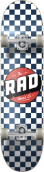 RAD Checkers Complete Skateboard 7.5 Navy
