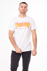 Thrasher T-shirt Flame White XL size