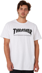 Thrasher T-shirt Skate Mag White L size