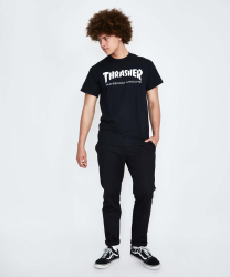 Thrasher T-shirt Skate Mag Black L size