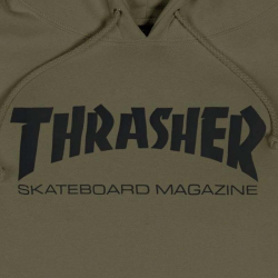 Thrasher Hoodie Skate Mag Army Green S size
