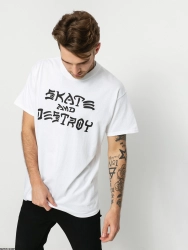 Thrasher T-shirt Skate and Destroy White L size