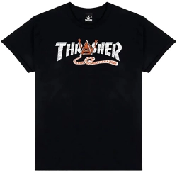 Thrasher x Toy Machine T-shirt Pyramid Black M size