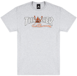 Thrasher x Toy Machine T-shirt Pyramid Ash Grey L size