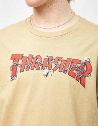 Thrasher T-shirt Chains by Daniel Shepard Tan L size