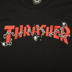 Thrasher T-shirt Chains by Daniel Shepard Black XL size
