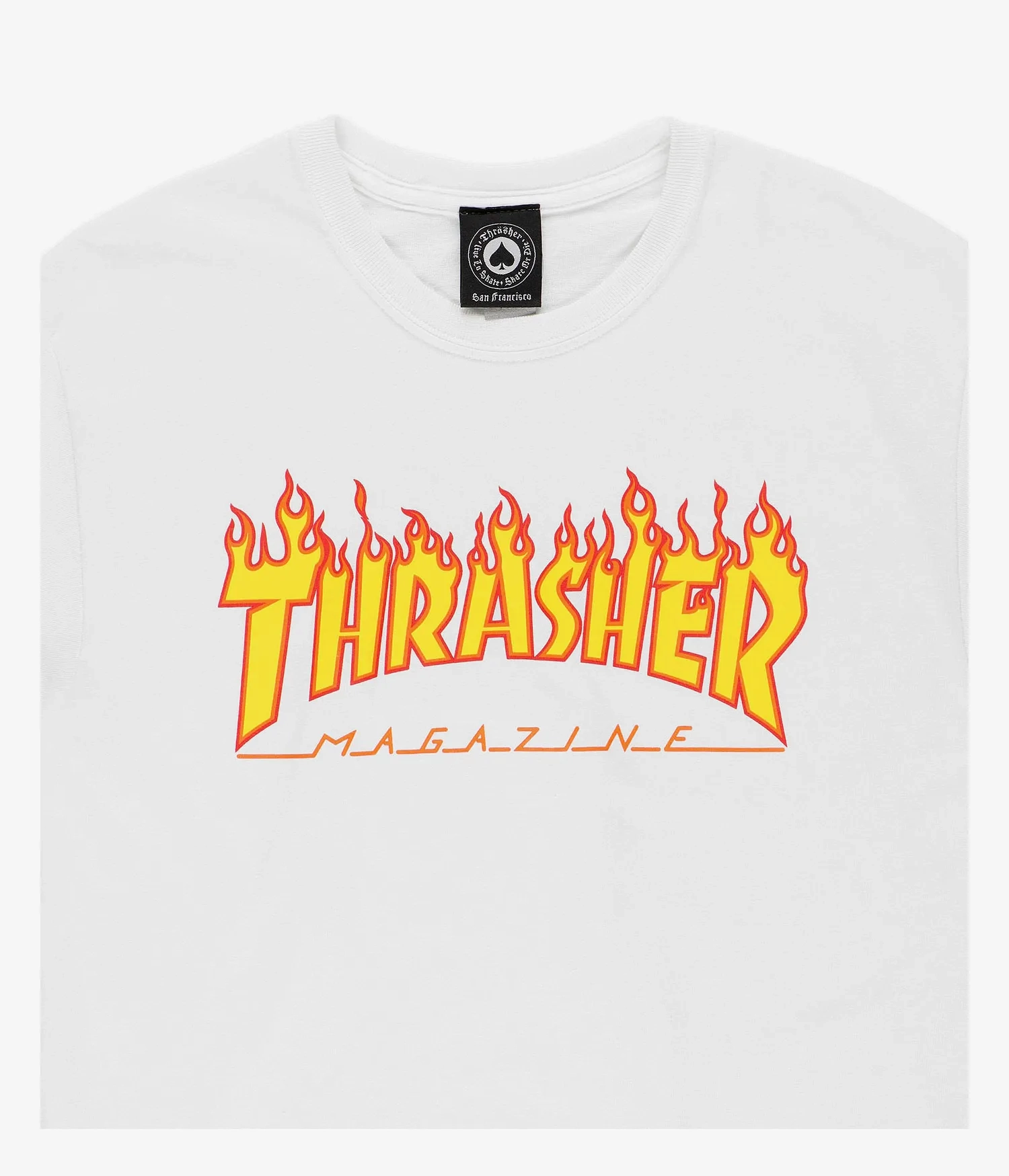 Thrasher T-shirt Flame White