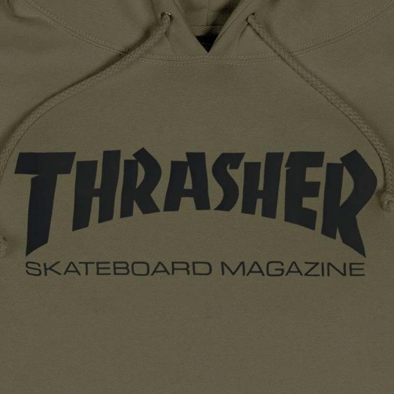 Thrasher Hoodie Skate Mag Army Green