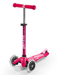 Micro Mini Deluxe LED skrejritenis ( spīdoši riteņi ) Pink