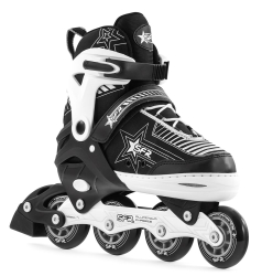 SFR Pulsar Adjustable Inline Skates Silver 30.5-34