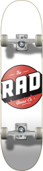RAD Logo Complete Skateboard 8 White