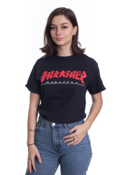 Thrasher T-shirt Godzilla Black S size