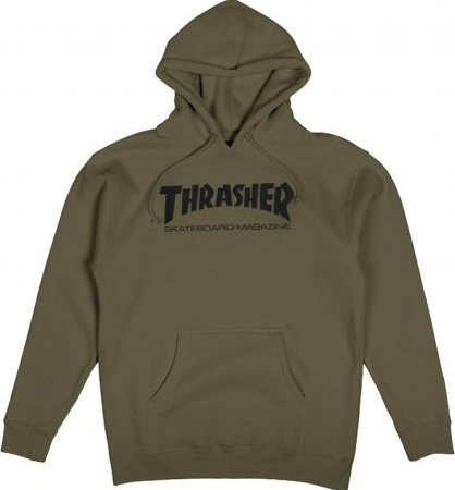 Thrasher Hoodie Skate Mag Army Green