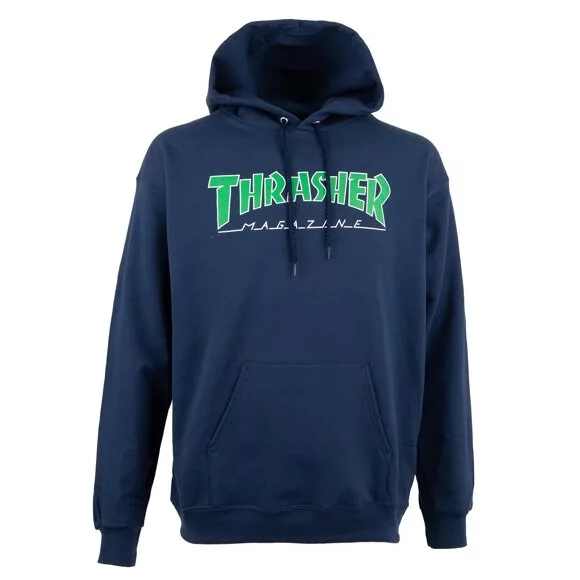 Thrasher Hoodie Outlined Navy Blue